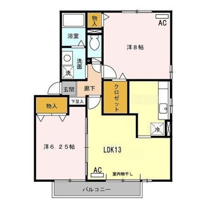 アスコット Bの間取り