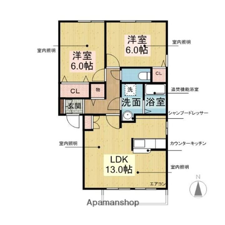 トークヴィレッジⅤB棟の間取り
