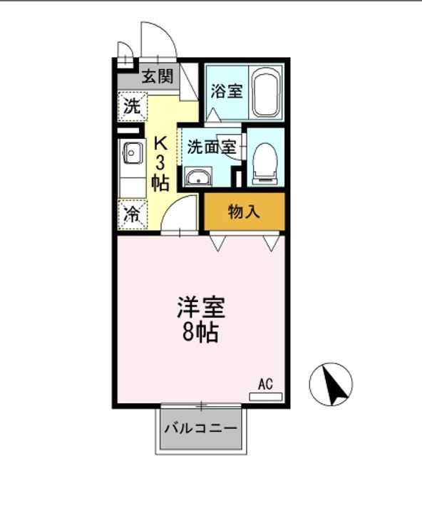 ジュネス院南 Bの間取り