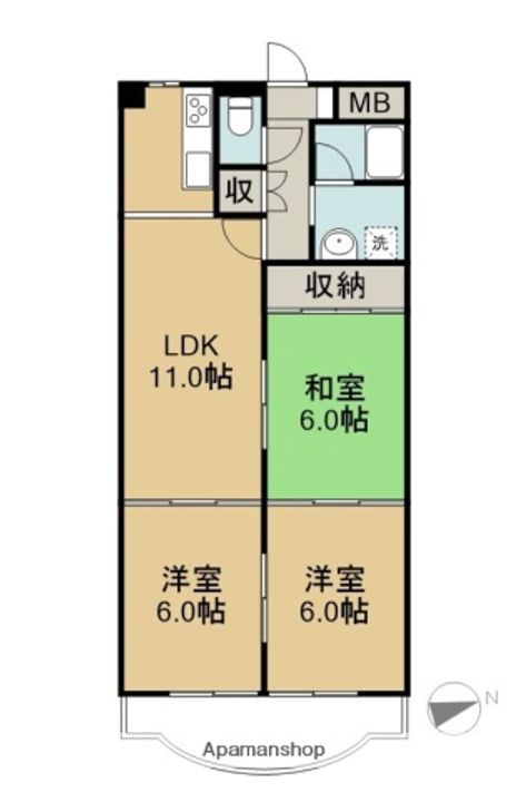 コンフォトゥールの間取り