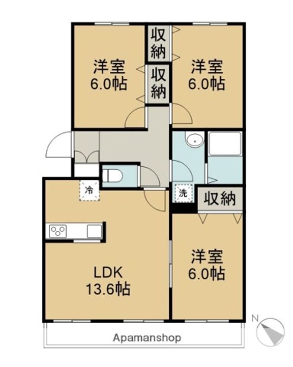 VIP−IN太平洋サウスヒルズの間取り