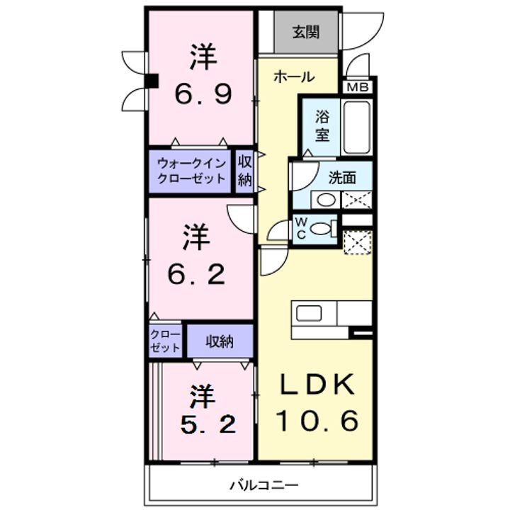メイユール・Aの間取り