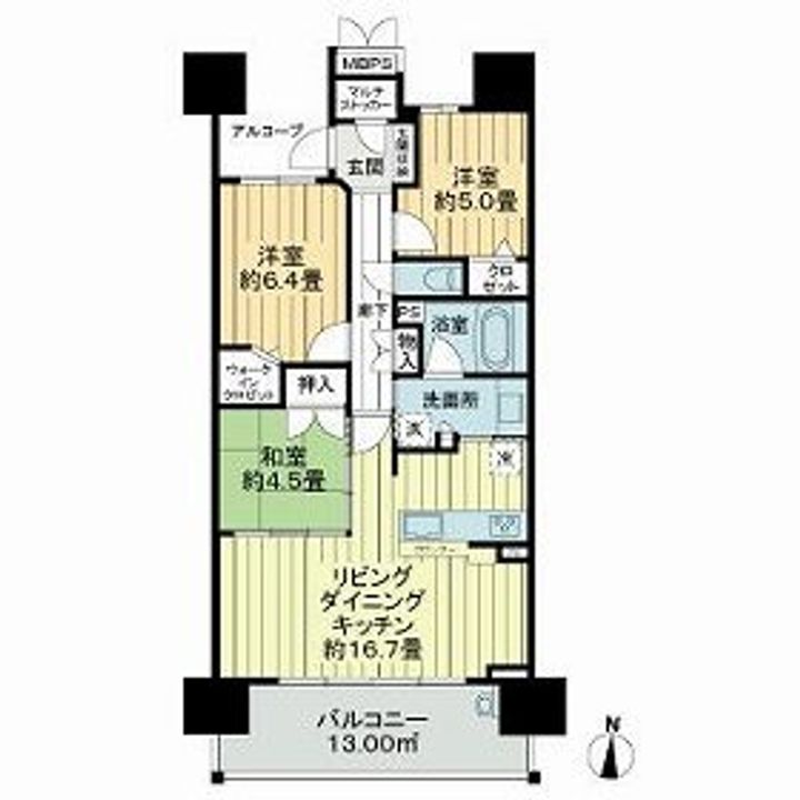 ライオンズ四日市富田ステーションステージの間取り