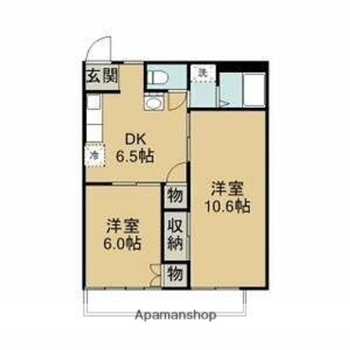 シティハイツ栗原2A.の間取り