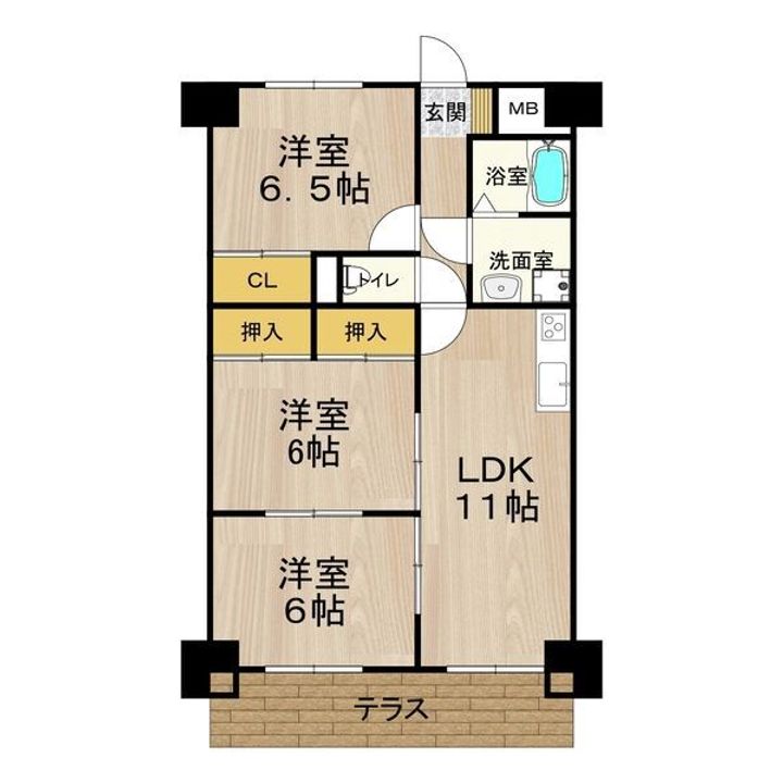 グレースマンション藤の間取り