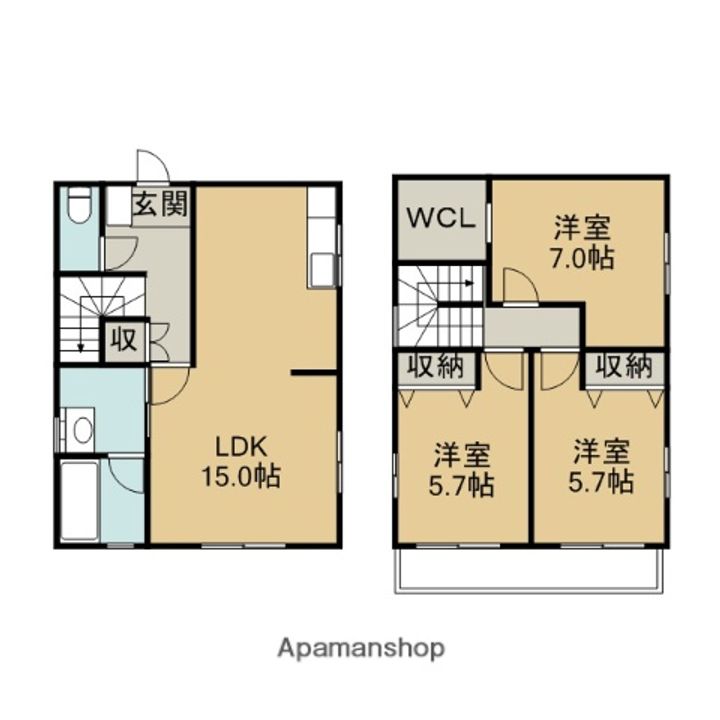 三重県桑名市大字東方(一戸建)の賃貸物件戸建ての間取り
