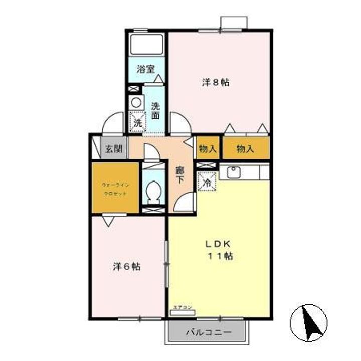 アンシャンテ Aの間取り