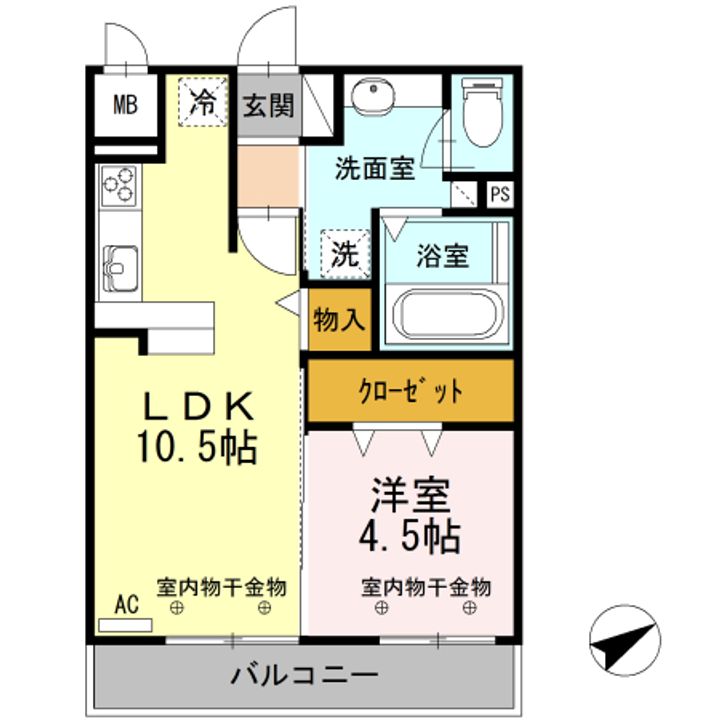 タウンコート堀木の間取り