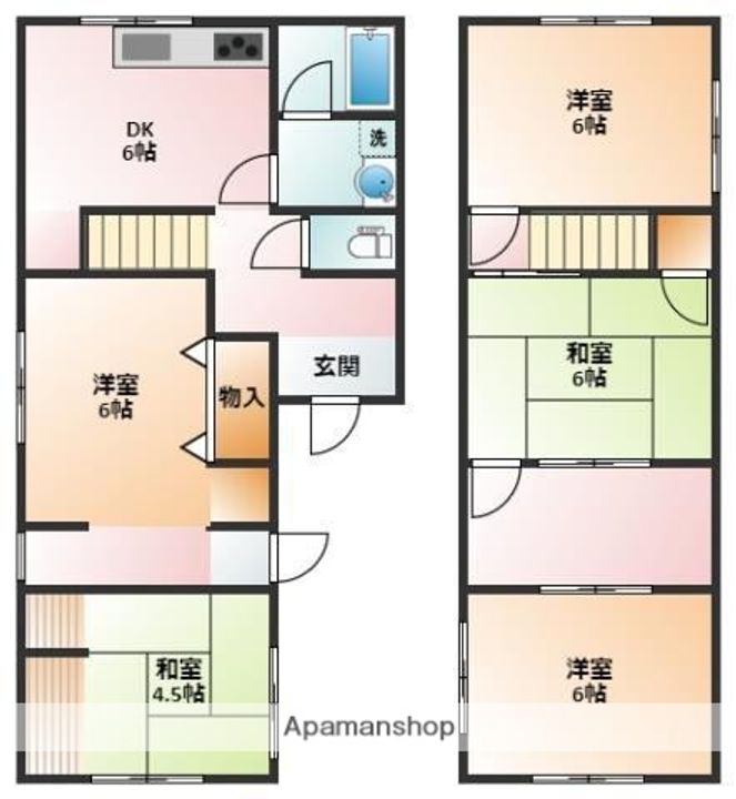 三重県四日市市広永町(一戸建)の賃貸物件戸建ての間取り