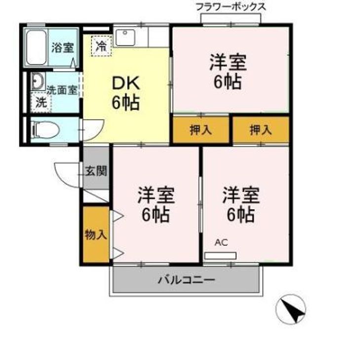 シェレナ山下 Ⅶ棟の間取り
