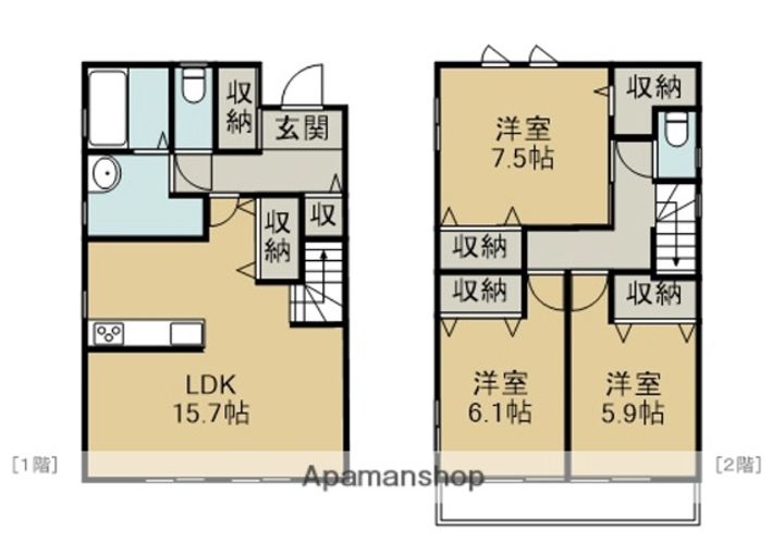 三重県桑名市益生町(一戸建)の賃貸物件戸建ての間取り