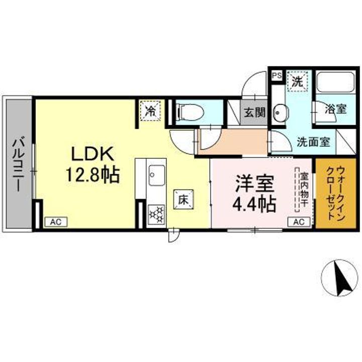 DーCHAMBRE幸町の間取り