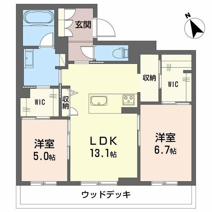 ヴィラ ルーエの間取り