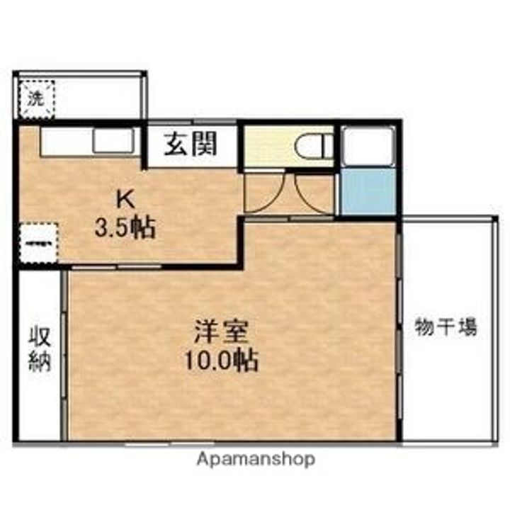 山本貸家西-2の間取り