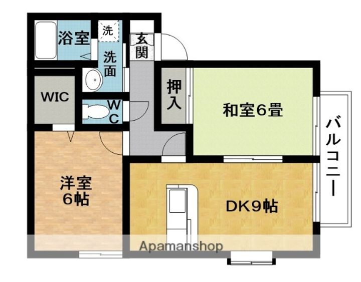 ハイツ ジュ,エイユーⅡ Aの間取り