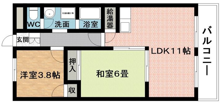 グリーンパレス瀬古口の間取り