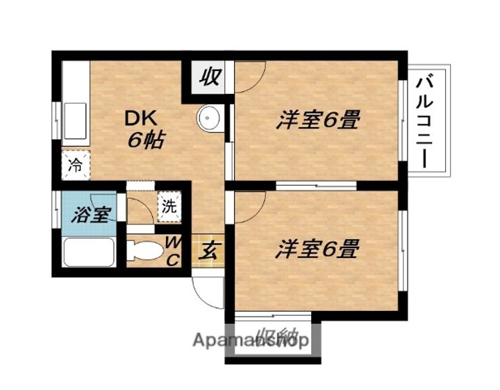 ハイツソレイユA棟の間取り