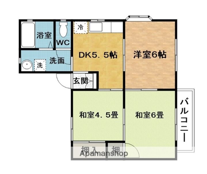コーポミカサAの間取り