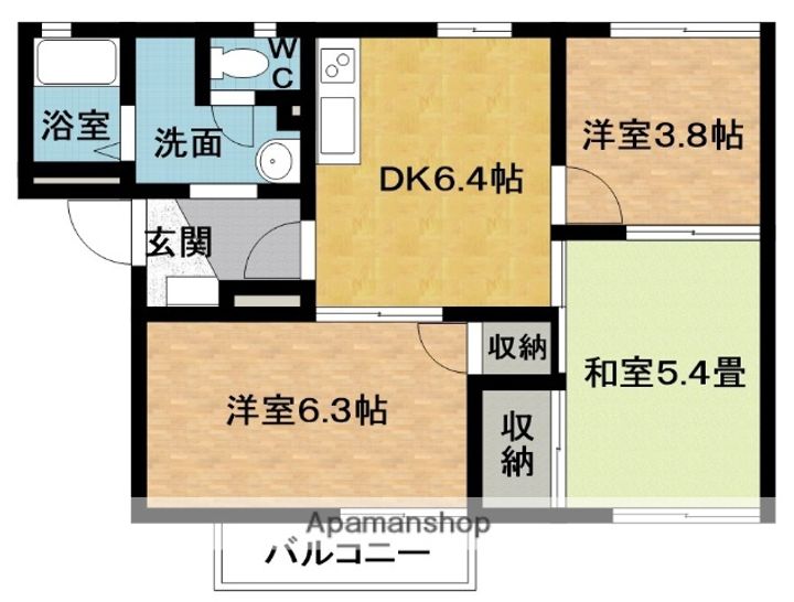 ハイツM&M鴻之台の間取り