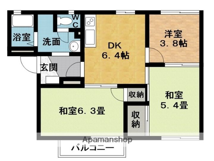 ハイツM&M鴻之台の間取り