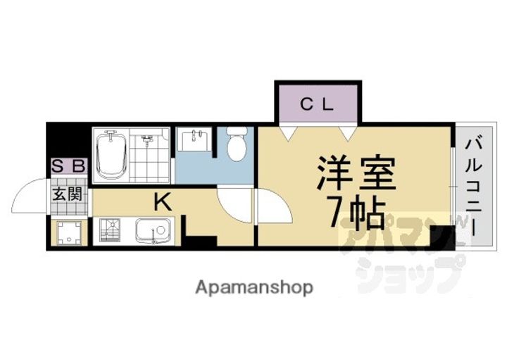 長岡京市開田3丁目マンションの間取り