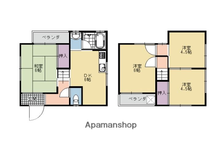 京都府京都市伏見区桃山町西町(一戸建)の賃貸物件戸建ての間取り