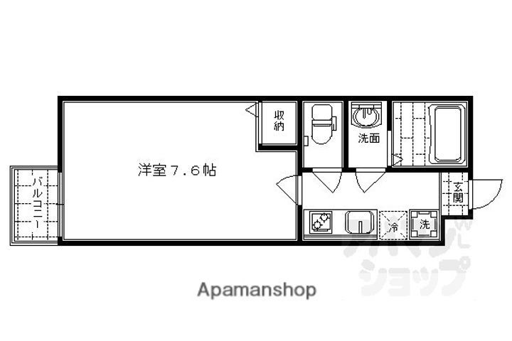 フラッティ四条大宮II306の間取り
