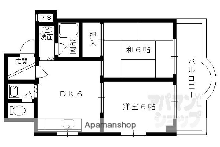 サンパレス東山602の間取り
