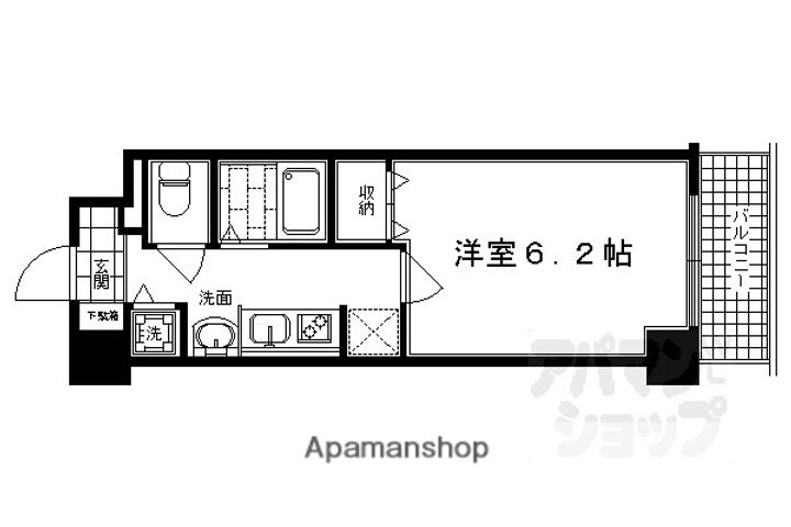 プレサンス京都鴨川彩華303の間取り