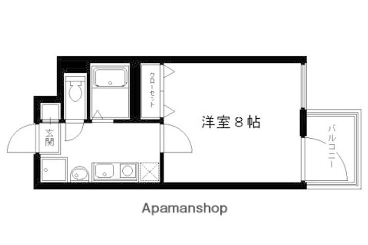 モノコモド御前A棟102の間取り