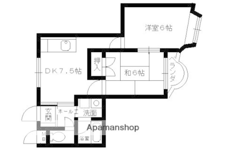 パレ中久世Ⅱの間取り