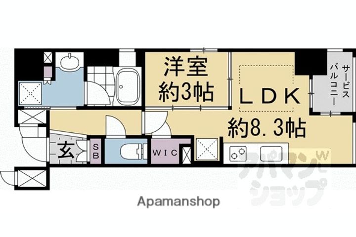 ソルティア京都四条堀川603の間取り