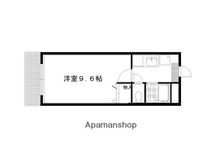 京都府京都市上京区橋西二町目下立売通黒門西入の賃貸マンションの間取り