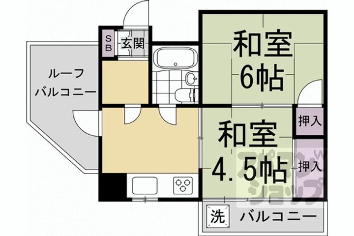 ヴェルデ京都上鳥羽401の間取り