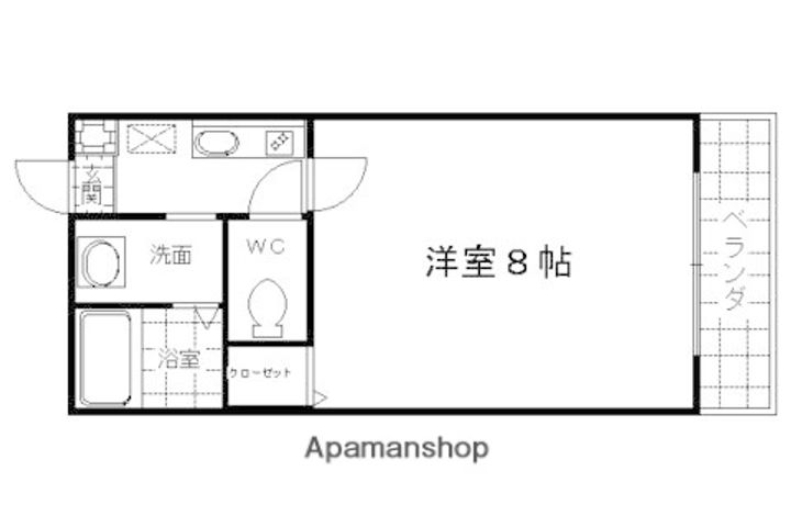 京都府京都市下京区南夷町の賃貸マンションの間取り