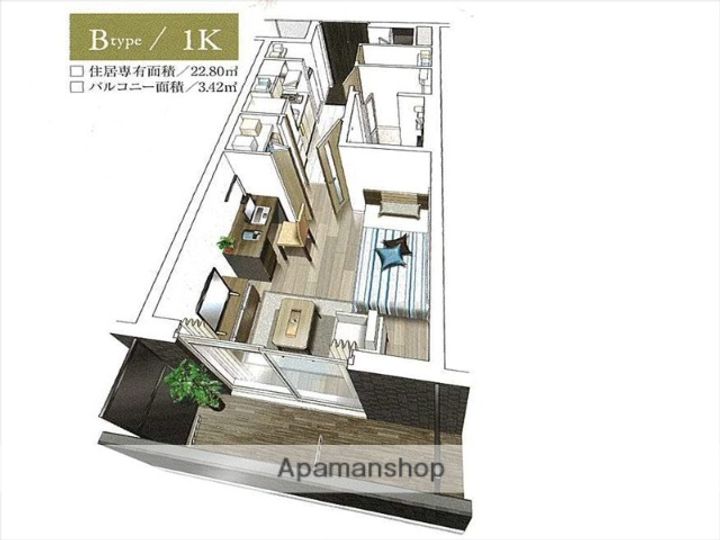 プレサンス京都二条 京華309の居間