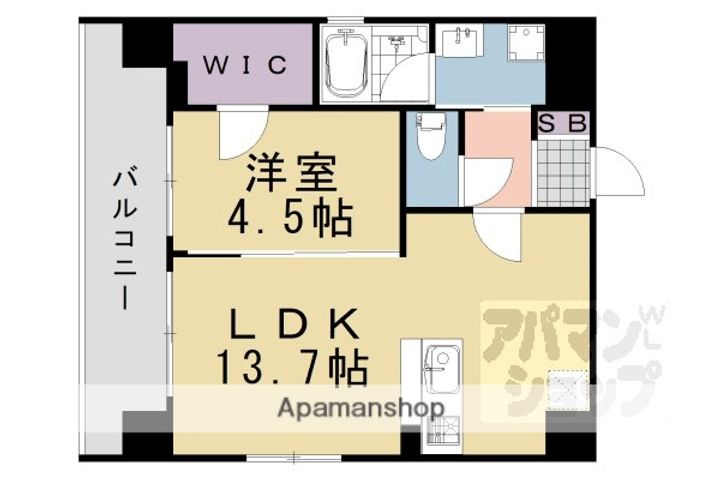 ベラジオ雅び京都河原町401の間取り