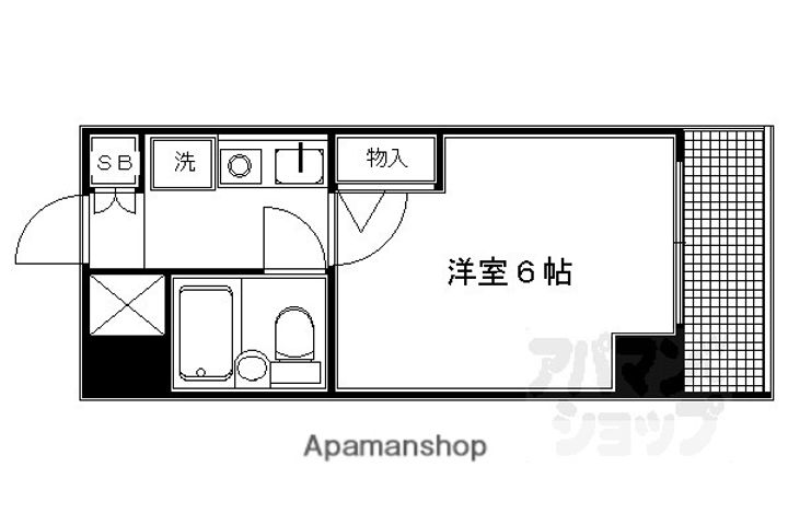ライオンズマンション西陣南1004の間取り