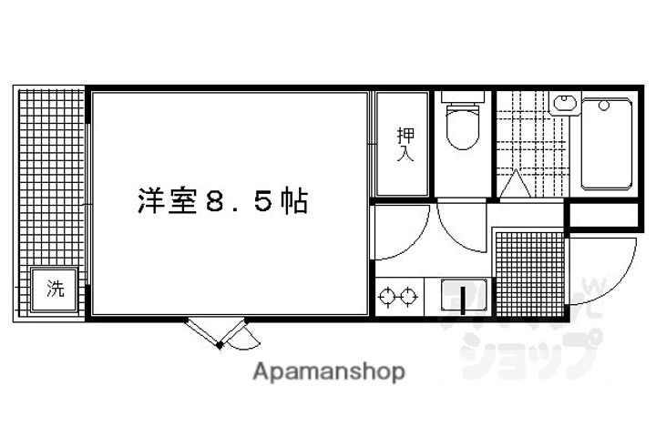 コスモハイツ新町II301の間取り