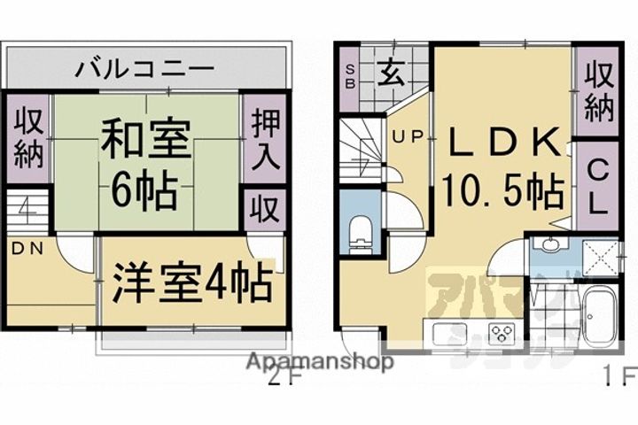 京都府京都市左京区粟田口鳥居町(一戸建)の賃貸物件戸建ての間取り