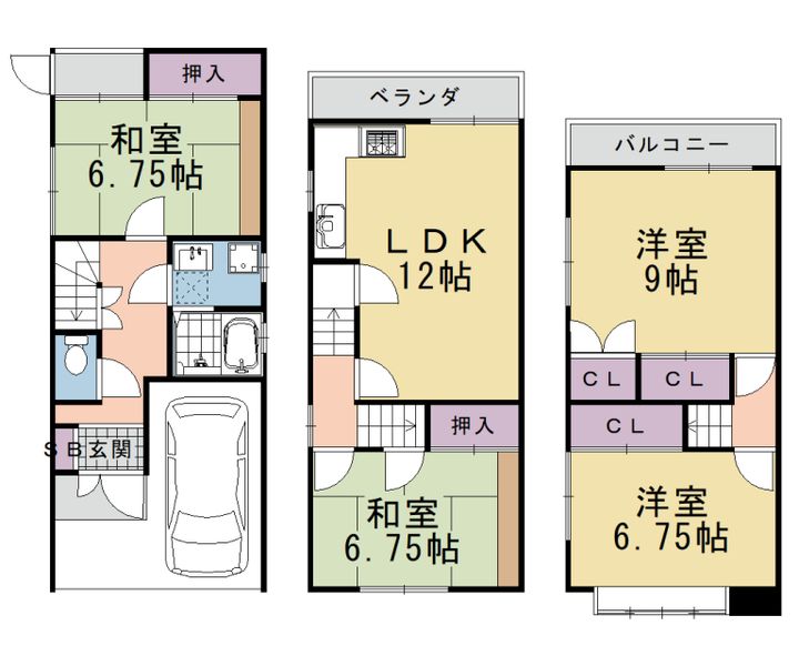 京都府京都市西京区松室吾田神町(一戸建)の賃貸物件戸建ての間取り