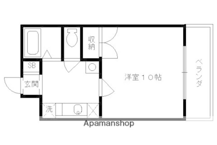 京都府京都市東山区鐘鋳町の賃貸マンション206の間取り