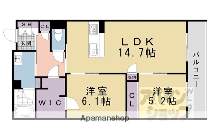 ヴェスプッチ二条城201の間取り