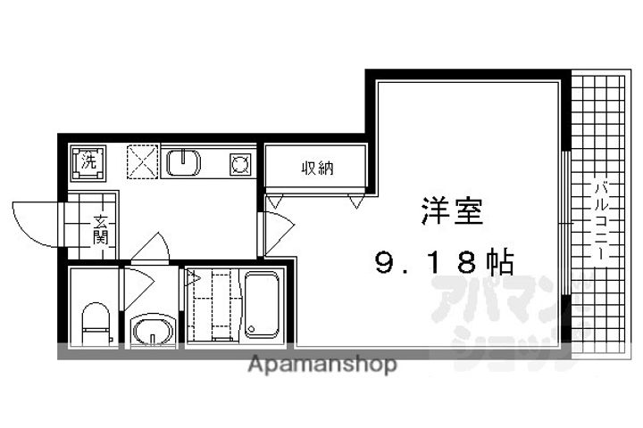 プラティーク四条402の間取り
