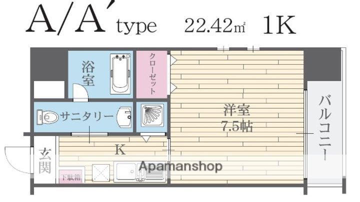HF河原町二条レジデンス202の間取り