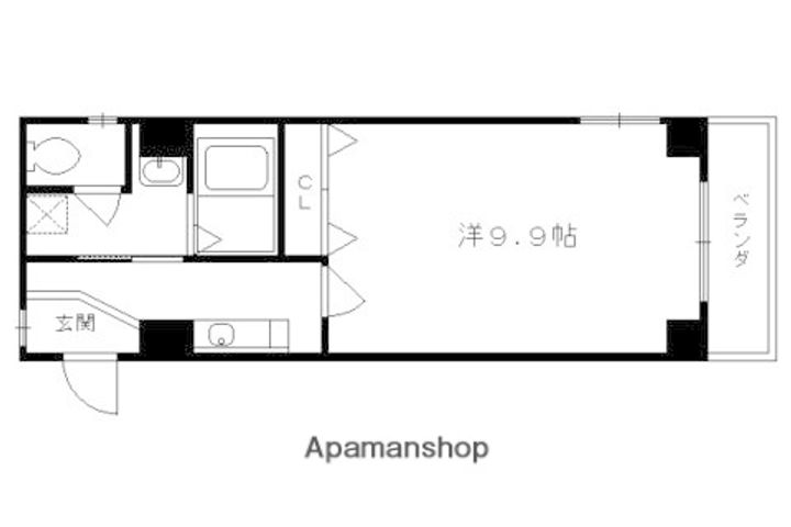 京都府京都市下京区中堂寺南町の賃貸マンション203の間取り