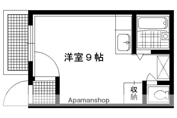 京都府京都市左京区松ケ崎堂ノ上町の賃貸マンションの間取り