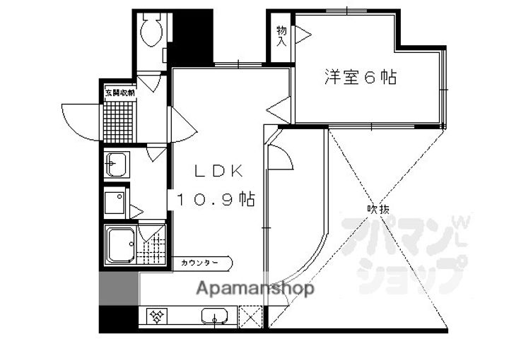 メロディーハイム二条城302の間取り