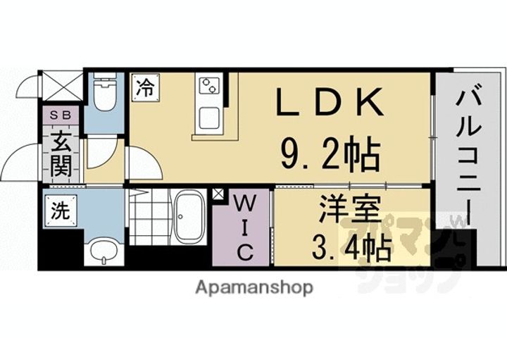 ソルテラス京都西院 STATION SIDE605の間取り