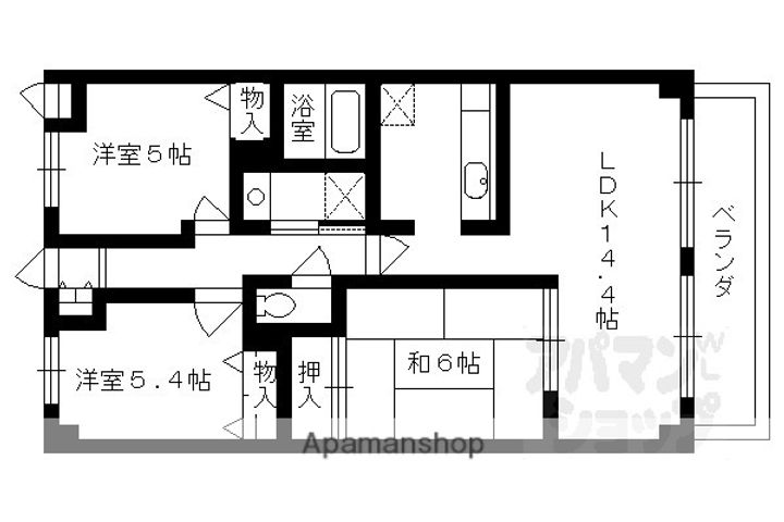 セントフローレンスパレス桂210の間取り